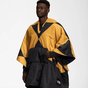 The North Face Wawona Fuzzy Fleece Blanket Summit Gold Yellow Black Wearable NEW
